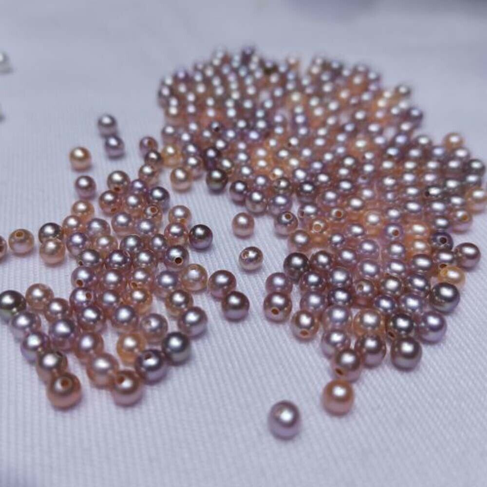 round pearls, half drilled, 2-3mm pearls, white freshwater pearls, loose  pearl beads, for stud earrings