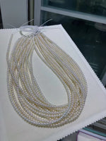 2025 Newly Wholesale Loose Freshwater Akoya Pearl Strings small 3-4mm