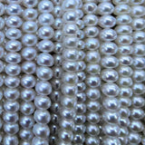 AAA Wholesale 4-4.5mm bread white cultured freshwater pearl strings
