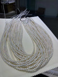 2025 Newly Wholesale Loose Freshwater Akoya Pearl Strings small 3-4mm