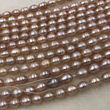 ELEISPL JEWELRY 12 Strands Rice Freshwater Pearls 5-6mm purple Loose Beads #1001-2