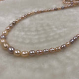 ELEISPL JEWELRY AAA one Strands Small to Big Rice Multicolours FW Pearl Loose String 4-9mm  #1007