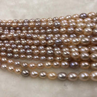 ELEISPL JEWELRY AAA one Strands Small to Big Rice Multicolours FW Pearl Loose String 4-9mm  #1007