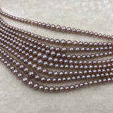 ELEISPL JEWELRY AAA 1 Strands 4-9mm Purple Freshwater Pearl Loose String  #1009