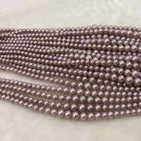 ELEISPL JEWELRY AAA 1 Strands 4-9mm Purple Freshwater Pearl Loose String  #1009