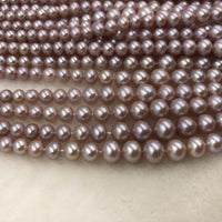 ELEISPL JEWELRY AAA 1 Strands 4-9mm Purple Freshwater Pearl Loose String  #1009