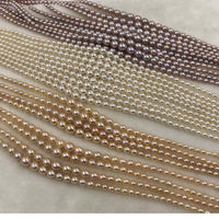 ELEISPL JEWELRY AAA one Strands 4-9mm Rice Real Pearls Loose String For Necklace 40cm  #1011