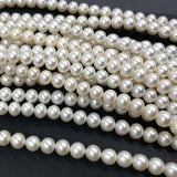 ELEISPL JEWELRY AAA 2 Strands 8mm Near Round Freshwater Pearls Loose String For Necklace 40cm  #1014