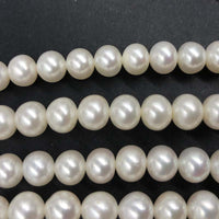 ELEISPL JEWELRY AAA 2 Strands 8mm Near Round Freshwater Pearls Loose String For Necklace 40cm  #1014