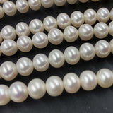 ELEISPL JEWELRY AAA 2 Strands 8mm Near Round Freshwater Pearls Loose String For Necklace 40cm  #1014