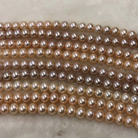 ELEISPL JEWELRY Wholesale 6 Strands Mixed Pink Purple Hight Quality 7.5-8mm Round Pearl