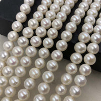 ELEISPL Fine Jewelry For 2 Strands 9mm Round Freshwater Pearls Loose String For Necklace 40cm  #1016