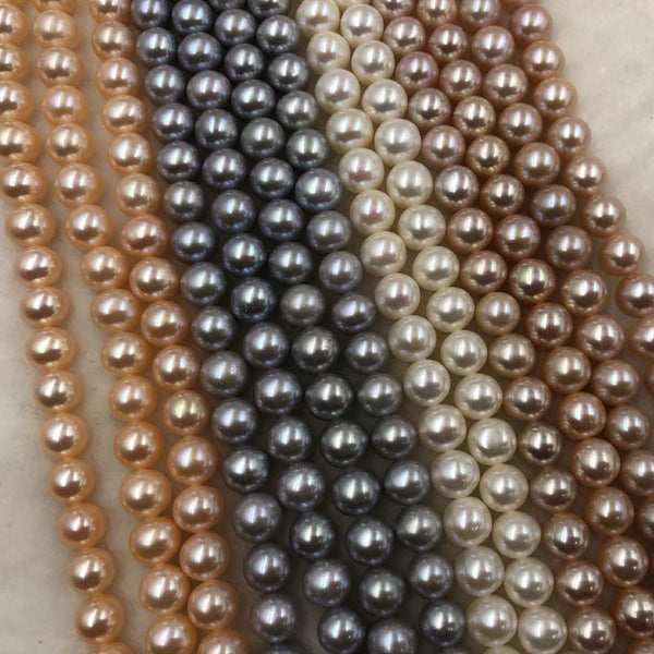 ELEISPL Jewelry AAA Gorgeous 1 Strands 10mm Round Real Pearls Loose String For Necklace 40cm #1017