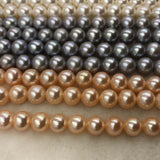 ELEISPL Jewelry AAA Gorgeous 1 Strands 10mm Round Real Pearls Loose String For Necklace 40cm #1017