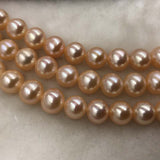 ELEISPL Jewelry AAA Gorgeous 1 Strands 10mm Round Real Pearls Loose String For Necklace 40cm #1017