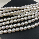 ELEISPL AAA  2 Strands  Short Rice Freshwater Pearls White 7*8-9mm #1019