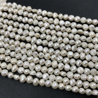 ELEISPL JEWELRY For 12 Strands 7-8mm Nugget White Freshwater Pearls #1020