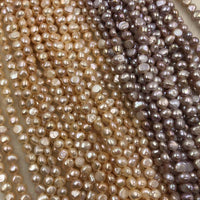 ELEISPL JEWELRY For 12 Strands 7-9mm Nugget Baroque Freshwater Pearls #1021