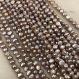 ELEISPL JEWELRY For 12 Strands 7-9mm Nugget Baroque Freshwater Pearls #1021