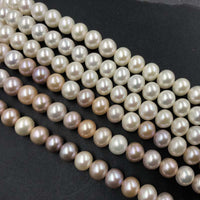 ELEISPL Gorgeous Near 10mm White Mixed Freshwater Pearls 1 String   #1023