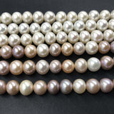 ELEISPL Gorgeous Near 10mm White Mixed Freshwater Pearls 1 String   #1023