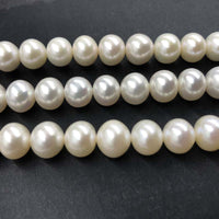 ELEISPL Gorgeous Near 10mm White Mixed Freshwater Pearls 1 String   #1023