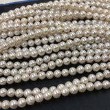 ELEISPL JEWELRY For 5 Strands 8mm White Near Round Pearls  #1027