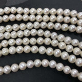 ELEISPL JEWELRY For 5 Strands 8mm White Near Round Pearls  #1027