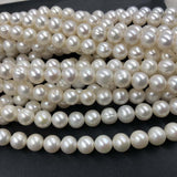 ELEISPL JEWELRY For 5 Strands 8mm White Near Round Pearls  #1027