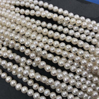 ELEISPL JEWELRY For 5 Strands 8mm White Near Round Pearls  #1027