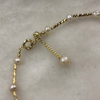 ELEISPL JEWELRY Small Beads 5mm White FW Pearls Necklace Free Bracelet