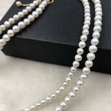 ELEISPL JEWELRY Small Beads 5mm White FW Pearls Necklace Free Bracelet