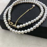 ELEISPL JEWELRY Small Beads 5mm White FW Pearls Necklace Free Bracelet