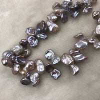 ELEISPL JEWELRY Wholesale White Pink Purple KeShi Baroque Freshwater Pearls Loose String #1029