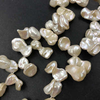 ELEISPL JEWELRY Wholesale White Pink Purple KeShi Baroque Freshwater Pearls Loose String #1029