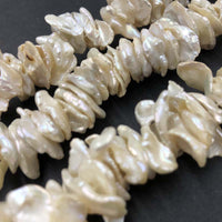 ELEISPL JEWELRY 3 Strands 12-18mm Keshi Baroque Freshwater Pearl Loose Strings  #1030-4