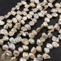 ELEISPL 7 Strands Natural Keshi Freshwater Pearls Loose Strings #1033-3