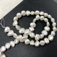 ELEISPL JEWELRY Wholesale Baroque 8-9mm Freshwater Pearls Purple White #1038