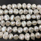 ELEISPL JEWELRY Wholesale Baroque 8-9mm Freshwater Pearls Purple White #1038