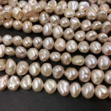 ELEISPL JEWELRY Wholesale Baroque 8-9mm Freshwater Pearls Purple White #1038