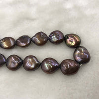 ELEISPL 1 Strands 40cm 10mm Brown Coffee Color FW Pearls #1044