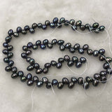 ELEISPL JEWELRY Potato Shape Peacock Black Pearls 9 Strings #1049-6