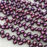 ELEISPL JEWELRY 12 Strands 5-6mm Potato Red Pearls Strings #1049-8