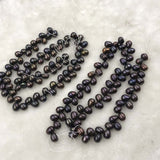 ELEISPL JEWELRY 15 Strands 7*8-9mm Potato Black Pearls Strings #1049-9