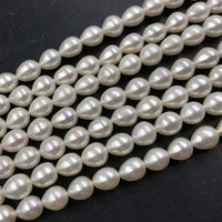 ELEISPL FINE Rice Pearls Jewelry 6.5-7mm Freshwater Pearls  #1059