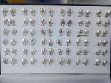 ELEISPL Wholesale 100 Pairs Mixed Style Real Pearls Studs Earrings