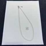2025 newly 3.5-4mm near round white freshwater akoya pearl necklace free earring