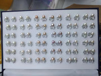 ELEISPL Wholesale 100 Pairs Mixed Style Real Pearls Studs Earrings