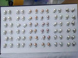 ELEISPL Wholesale 100 Pairs Mixed Style Real Pearls Studs Earrings