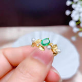 Fashion Jewelry For 50 PCS 3mm Small Shell Beads Golden Rings Free shipping